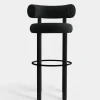 Fat Black Wood 75cm Bar Stool