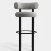 Fat Black Wood 75cm Bar Stool