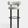 Fat Black Wood 75cm Bar Stool