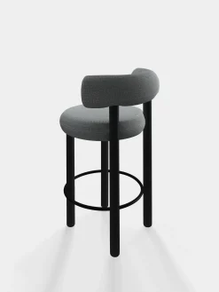 Fat Black Wood 65cm Counter Stool
