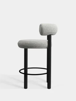 Fat Black Wood 65cm Counter Stool