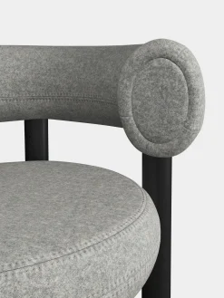 Fat Black Wood 65cm Counter Stool