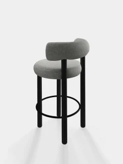 Fat Black Wood 65cm Counter Stool