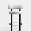Fat Black Wood 65cm Counter Stool
