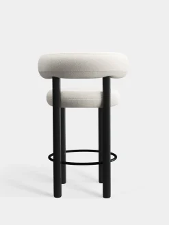 Fat Black Wood 65cm Counter Stool