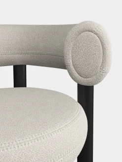 Fat Black Wood 65cm Counter Stool