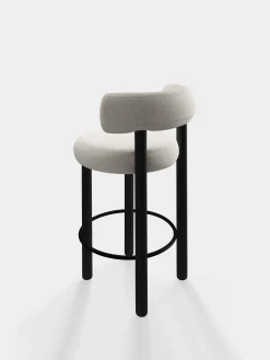 Fat Black Wood 65cm Counter Stool