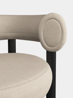 Fat Black Wood 65cm Counter Stool