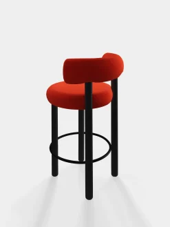 Fat Black Wood 65cm Counter Stool