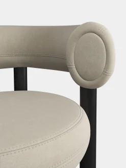 Fat Black Wood 65cm Counter Stool