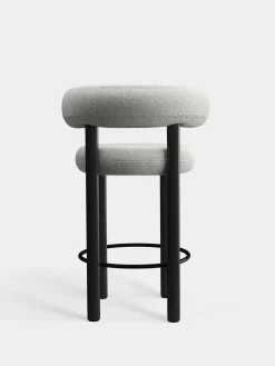 Fat Black Wood 65cm Counter Stool