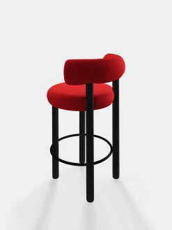 Fat Black Wood 65cm Counter Stool