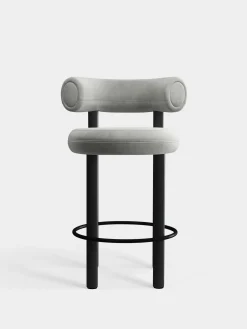 Fat Black Wood 65cm Counter Stool