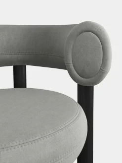 Fat Black Wood 65cm Counter Stool