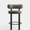 Fat Black Wood 65cm Counter Stool