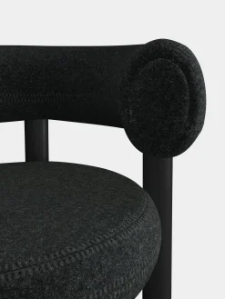 Fat Black Wood 65cm Counter Stool