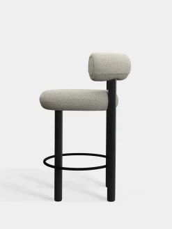 Fat Black Wood 65cm Counter Stool