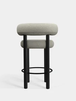 Fat Black Wood 65cm Counter Stool