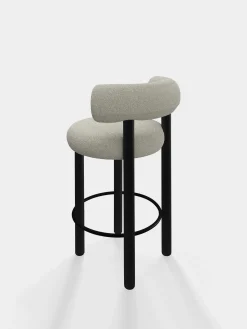 Fat Black Wood 65cm Counter Stool