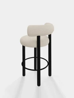 Fat Black Wood 65cm Counter Stool