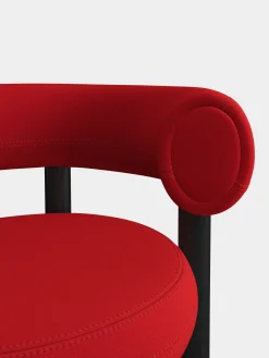 Fat Black Wood Dining Chair