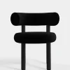Fat Black Wood Dining Chair