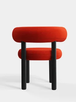 Fat Black Wood Dining Chair