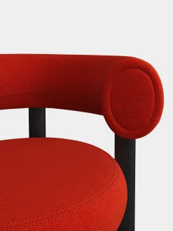 Fat Black Wood Dining Chair