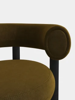 Fat Black Wood Dining Chair