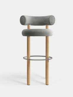 Fat Natural Wood 75cm Bar Stool