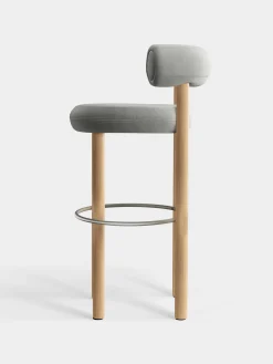 Fat Natural Wood 75cm Bar Stool