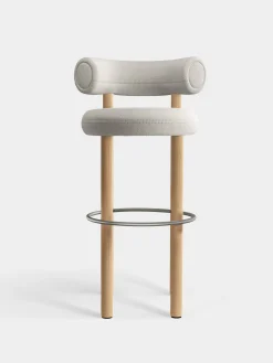 Fat Natural Wood 75cm Bar Stool