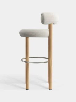 Fat Natural Wood 75cm Bar Stool