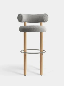 Fat Natural Wood 75cm Bar Stool