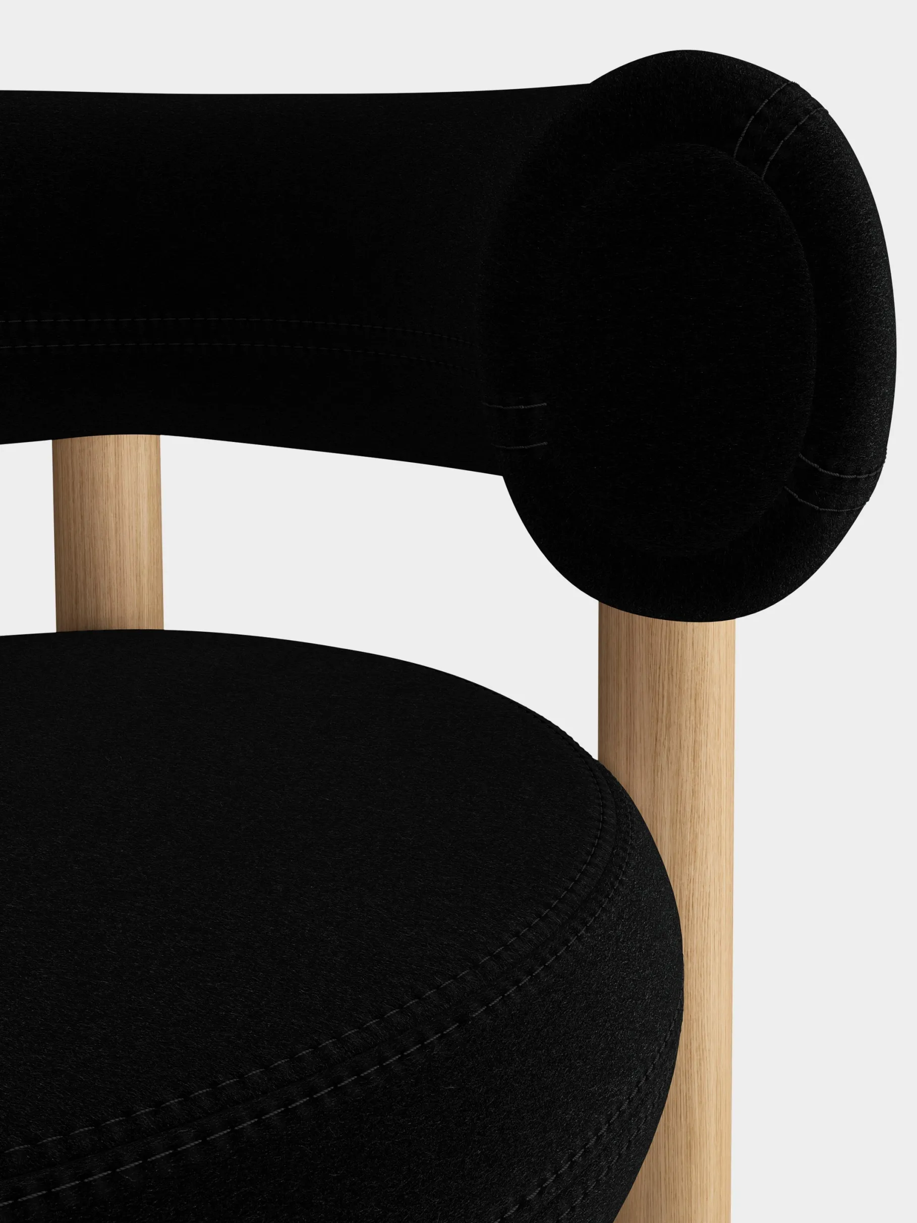 Fat Natural Wood 75cm Bar Stool