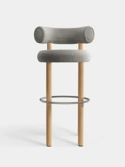 Fat Natural Wood 75cm Bar Stool