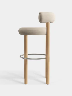 Fat Natural Wood 75cm Bar Stool