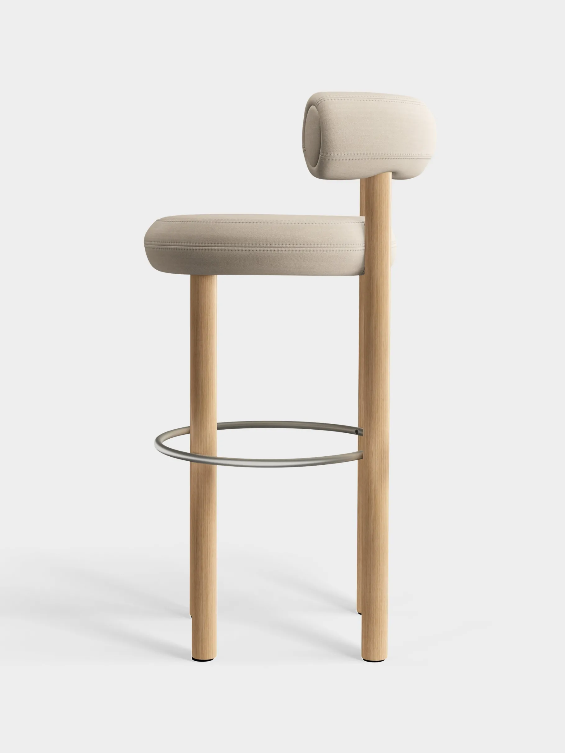 Fat Natural Wood 75cm Bar Stool