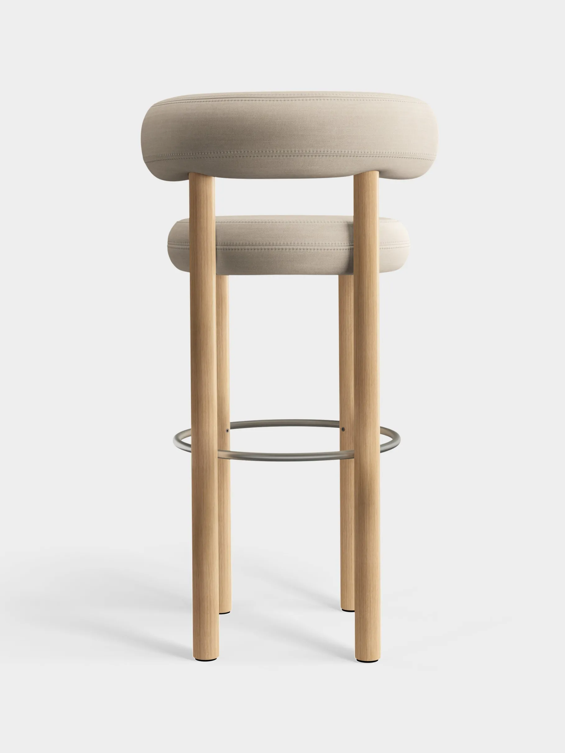 Fat Natural Wood 75cm Bar Stool
