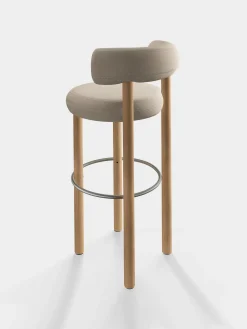 Fat Natural Wood 75cm Bar Stool