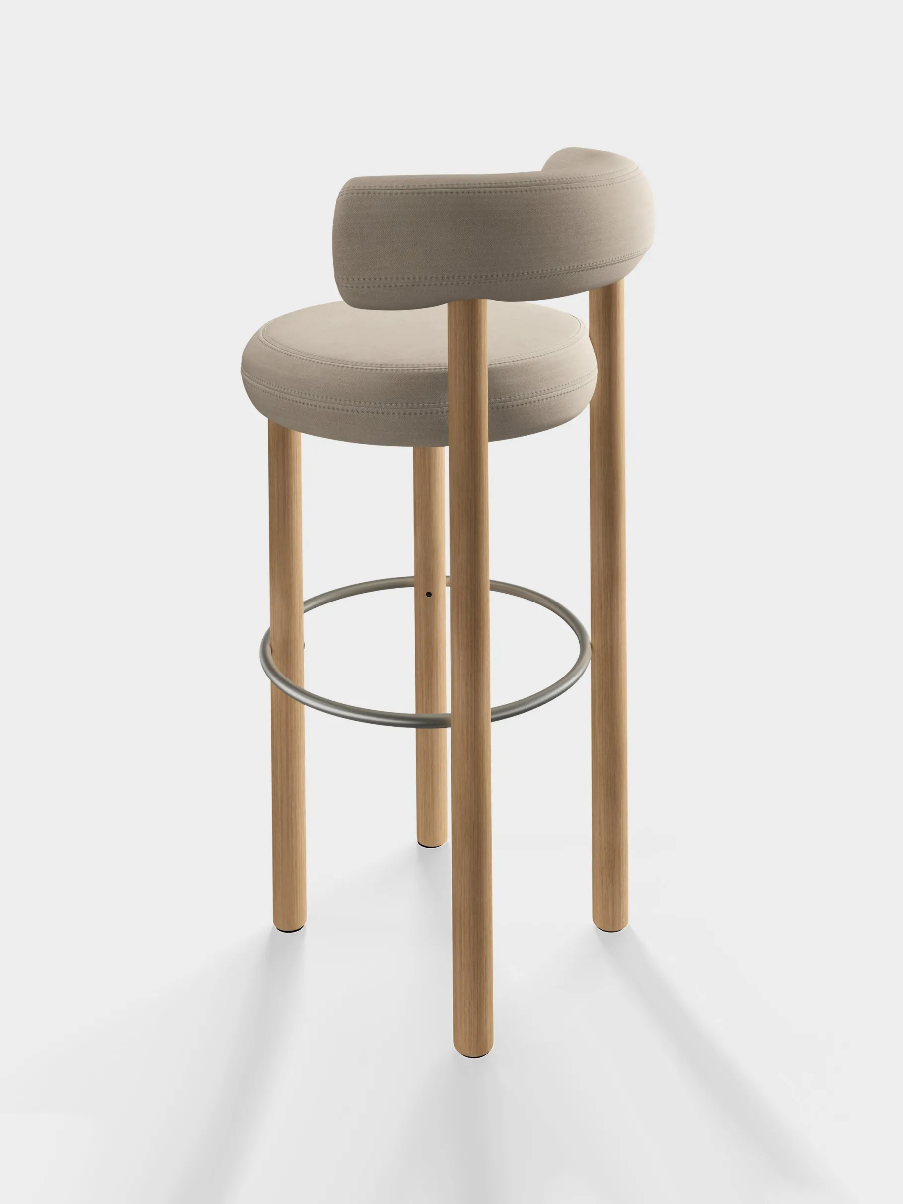 Fat Natural Wood 75cm Bar Stool