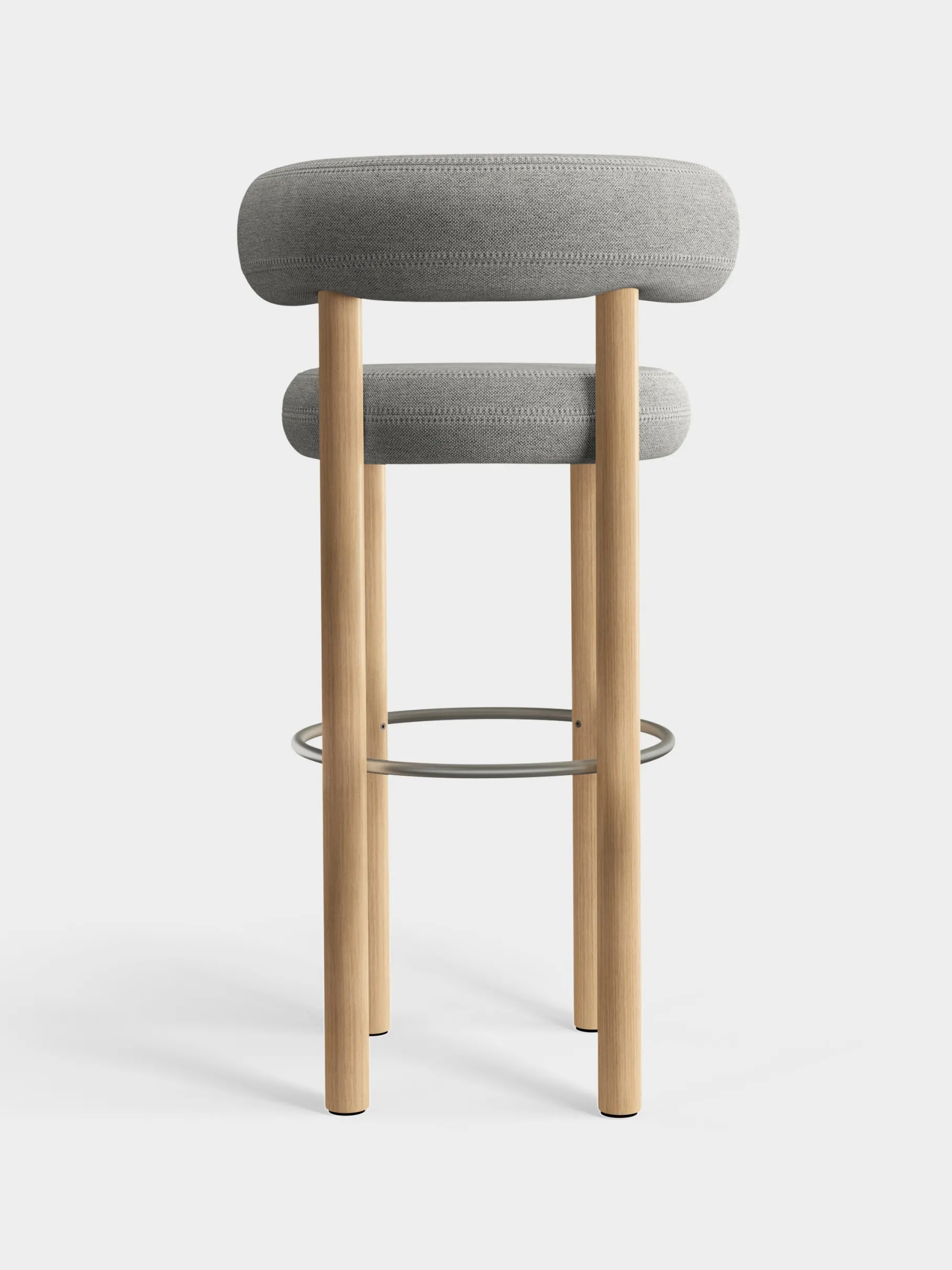 Fat Natural Wood 75cm Bar Stool