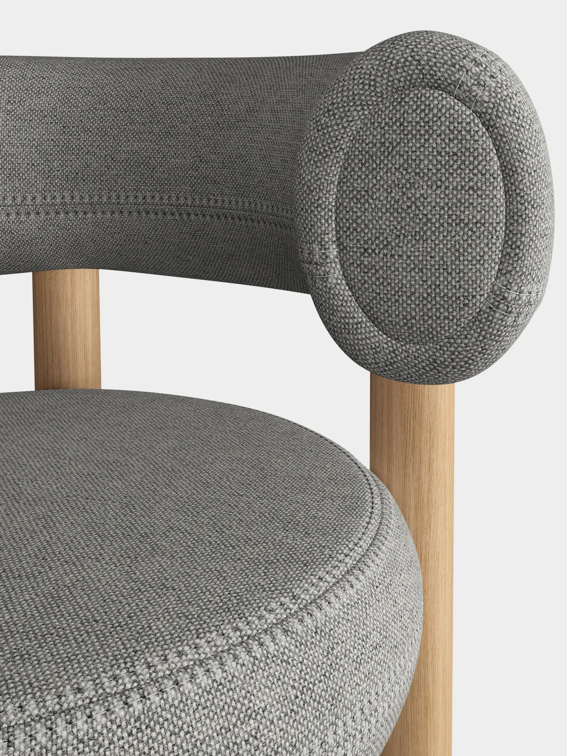 Fat Natural Wood 75cm Bar Stool