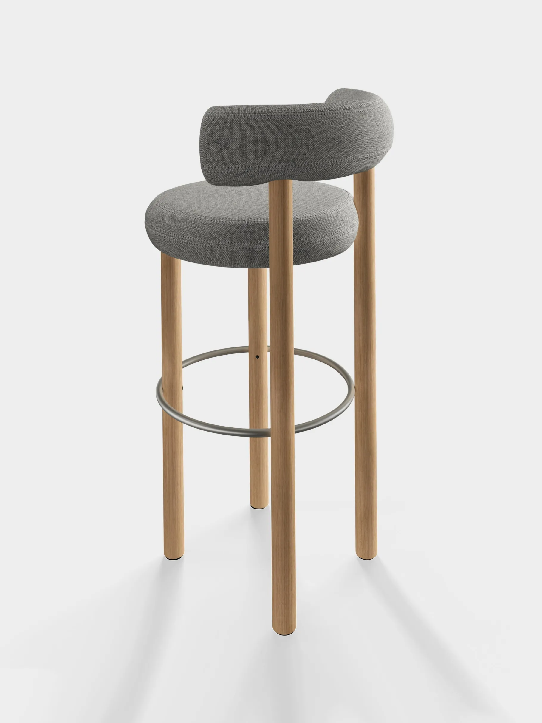 Fat Natural Wood 75cm Bar Stool
