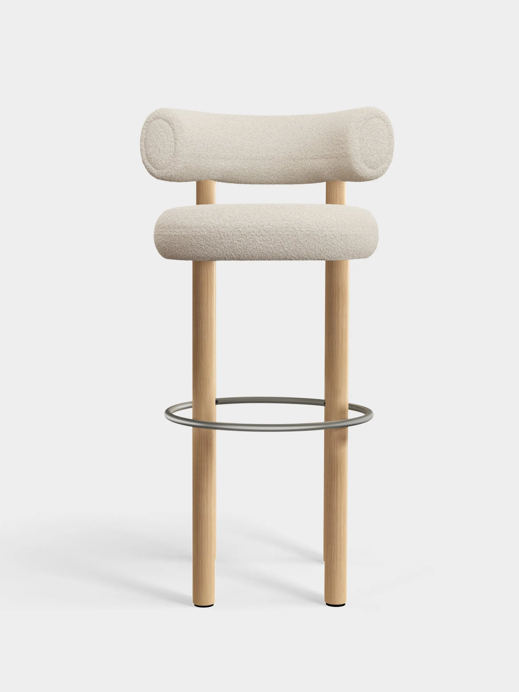 Fat Natural Wood 75cm Bar Stool