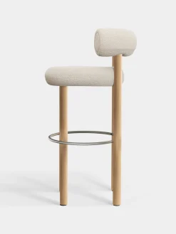 Fat Natural Wood 75cm Bar Stool