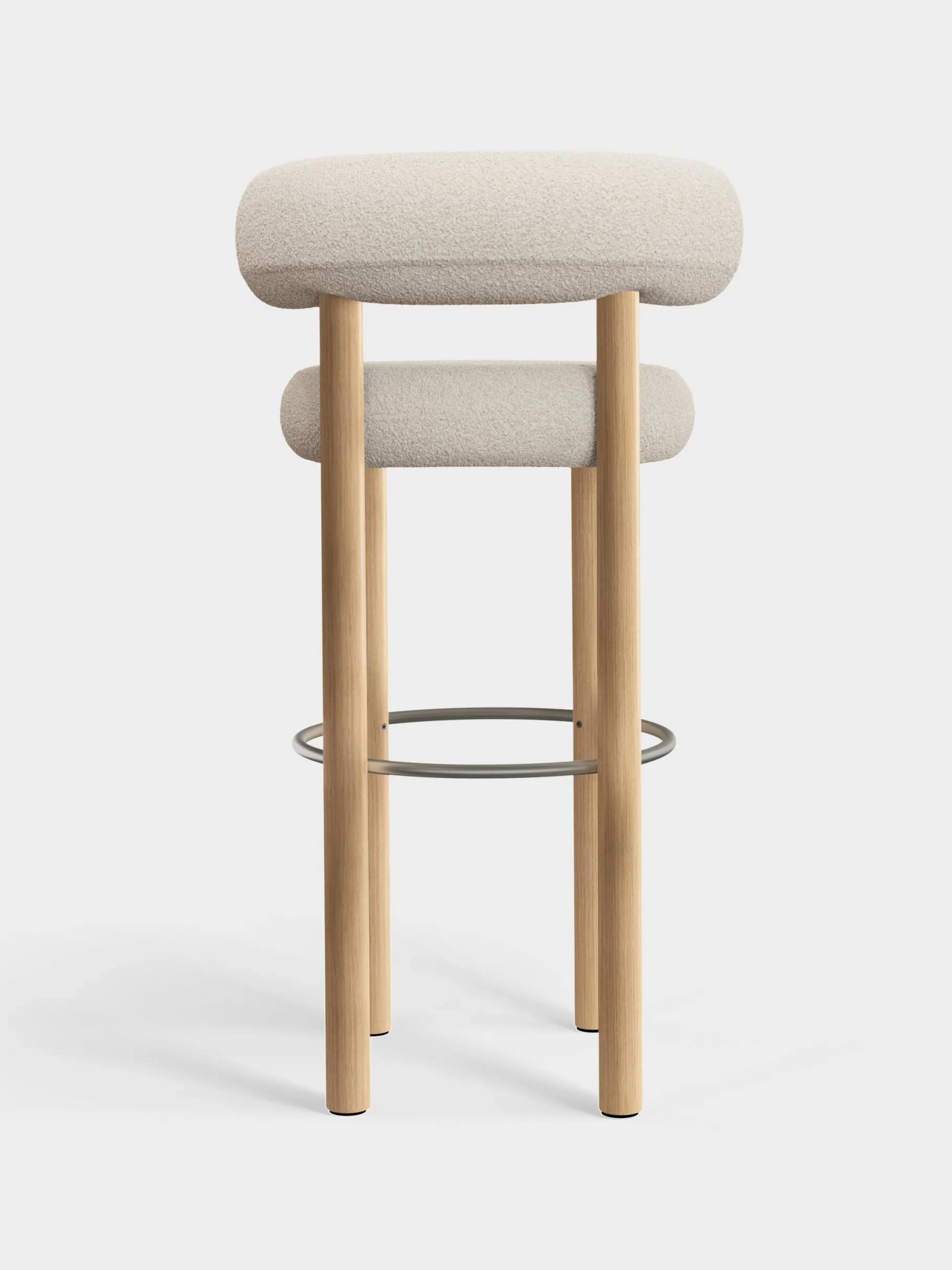 Fat Natural Wood 75cm Bar Stool