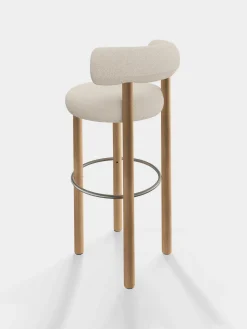 Fat Natural Wood 75cm Bar Stool