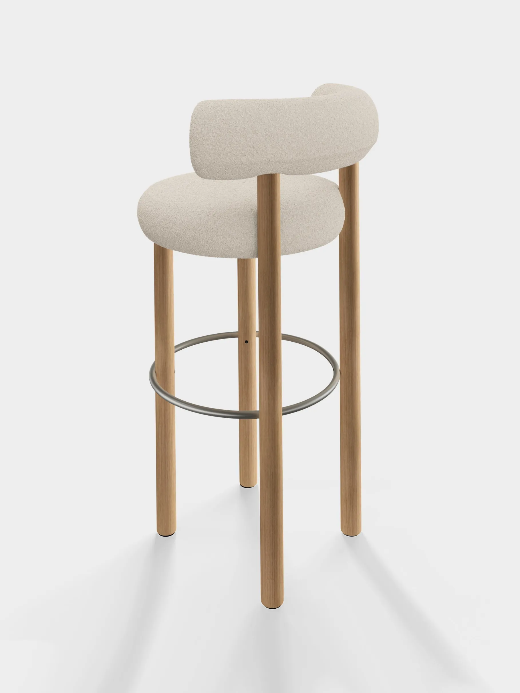 Fat Natural Wood 75cm Bar Stool
