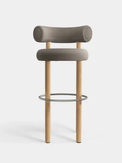 Fat Natural Wood 75cm Bar Stool